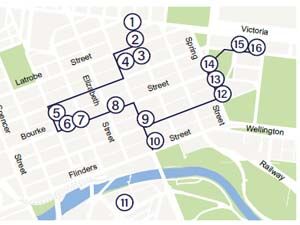 Eureka Melbourne Democracy Walk Map - BDIA